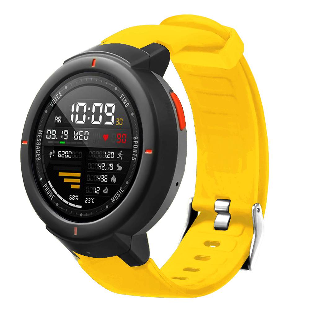 

Replacement Strap Silicon Watch Bracelet Band 20mm For HUAMI AMAZFIT 3 Verge - Yellow