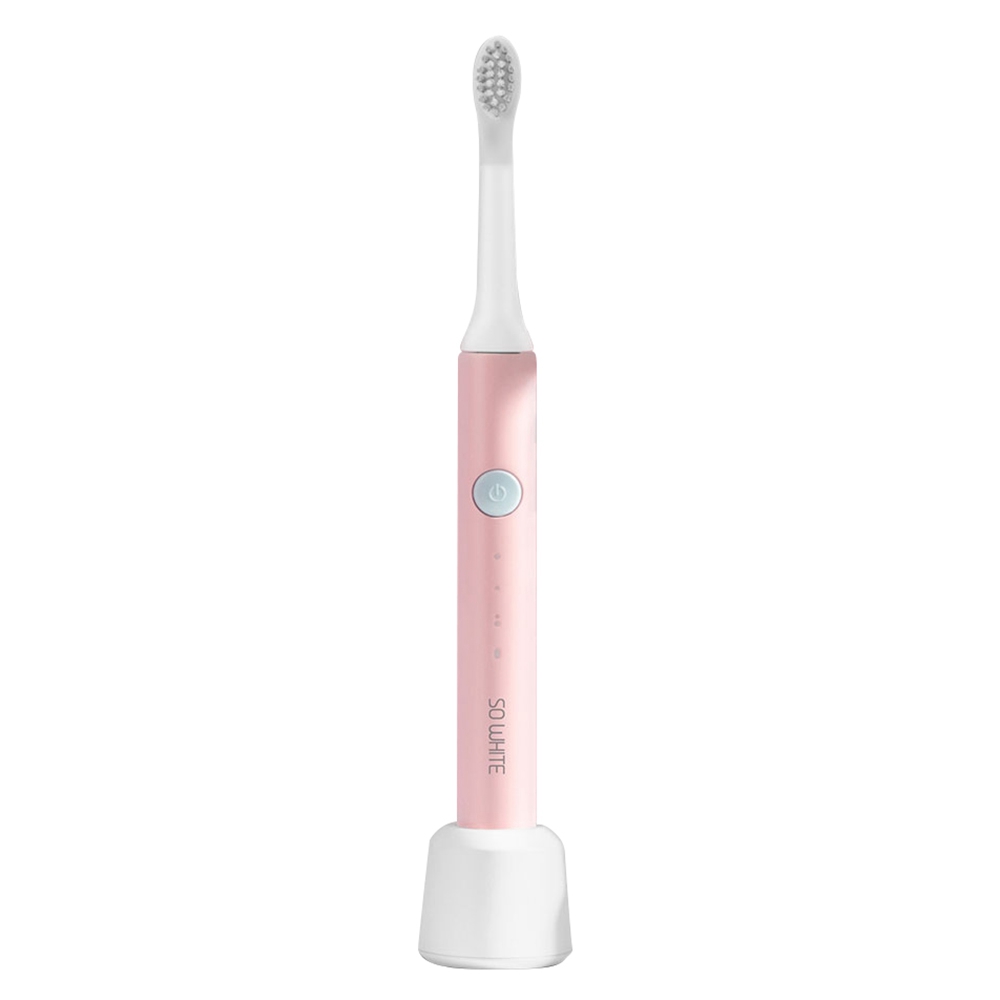 

So White (PINGJING) EX3 Sonic Electric Toothbrush Oral Cleaner IPX7 Water Resistant 3 Vibration Modes 25 Days Standby Time - Pink