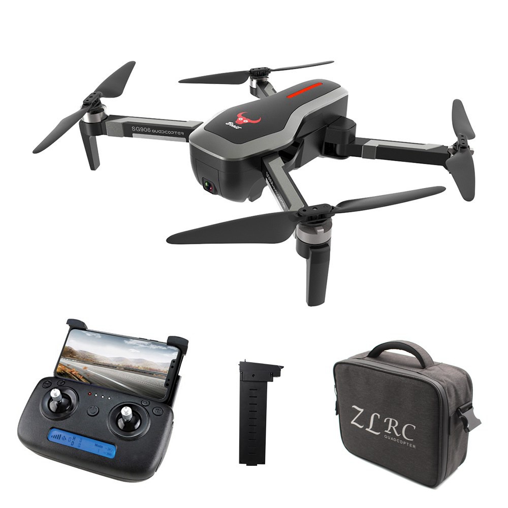 

ZLL SG906 Beast 4K Dual GPS 5G WiFi FPV Foldable RC Drone Optical Flow Positioning RTF Black - Two Batteries with Bag