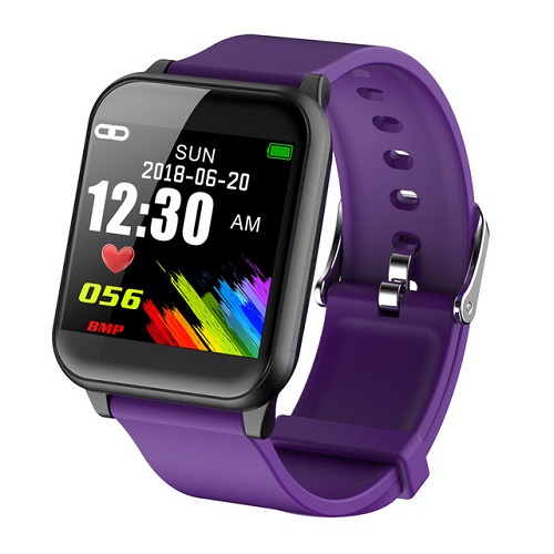 

Makibes B02 Smartwatch 1.3 inch Square TFT IP67 Water Resistant Fitness Tracker Blood Pressure Color UI Wristband - Purple