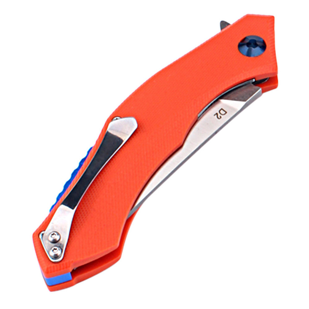 HS B003 D2 Steel Blade Folding Knife Orange