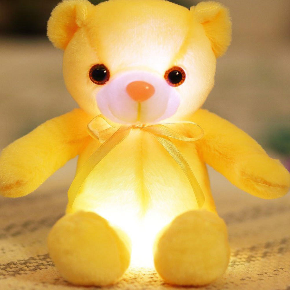 Download Creative Light Up LED Teddy Bear 30cm Yellow