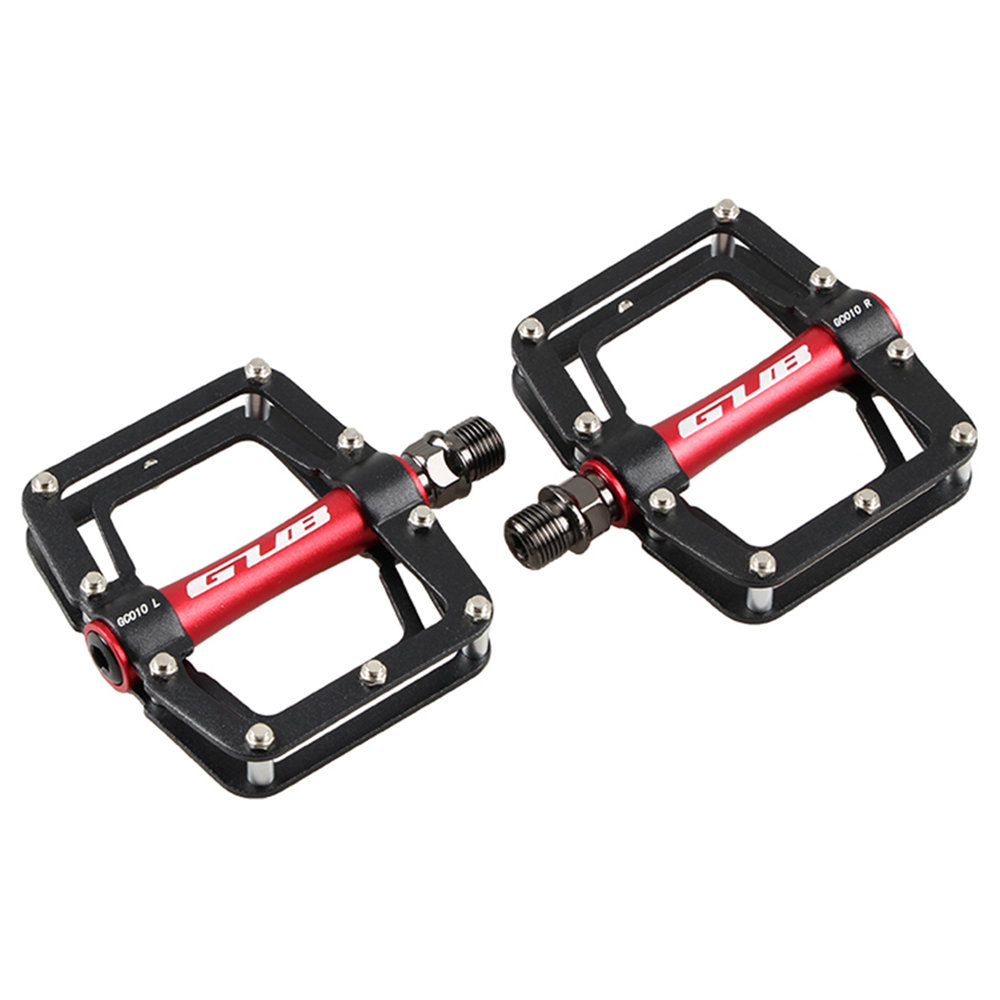 

GUB GC010 Colorful Cycling Pedals for MTB Road Bike Aluminum Alloy Bearing Riding Pedal - Black