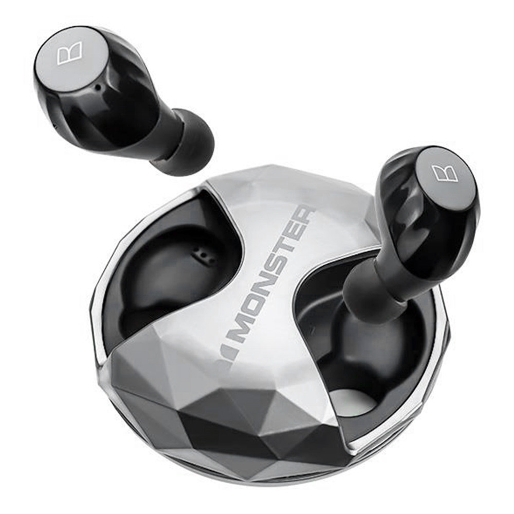 Monster AirLinks TWS Bluetooth 5.0 Earbuds IPX5 Water Resistant - Black