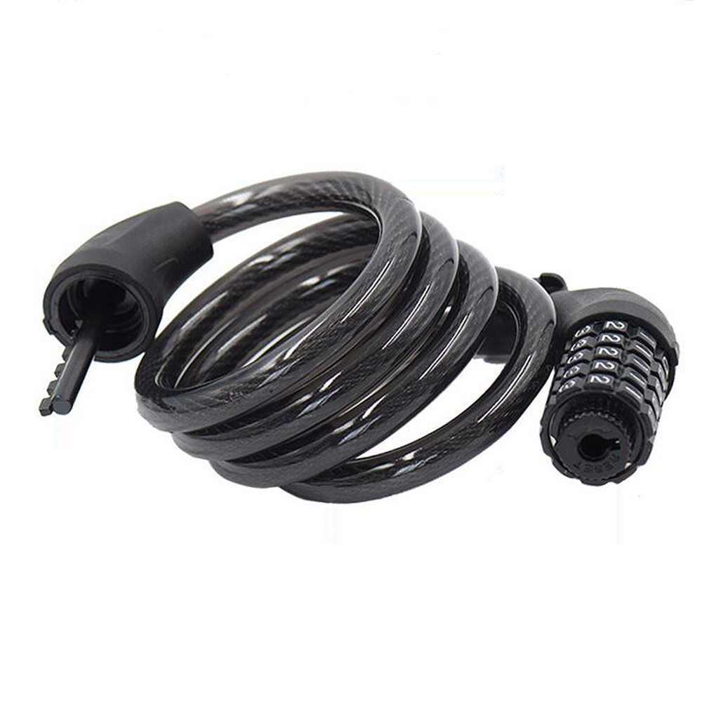 

Portable Bike Scooter Cable Coiled Password Lock For KUGOO S1 and KUGOO S1 Pro- Black