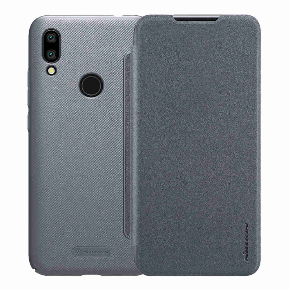 

NILLKIN Folio Case For Xiaomi Redmi 7 Protective Back Cover - Gray