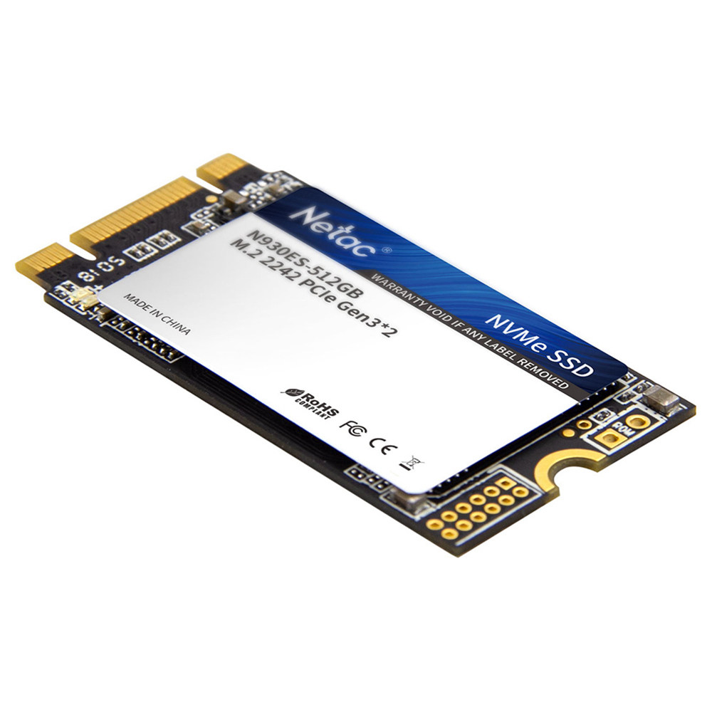 Netac N930ES 512GB M.2 2242 PCIe Gen3x2 Solid State Drive, 512GB