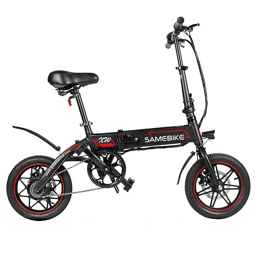 

Samebike YINYU14 Folding Smart Bicycle Moped Electric Bike 250W Motor Max 25km/h 14 Inch Tire-Black