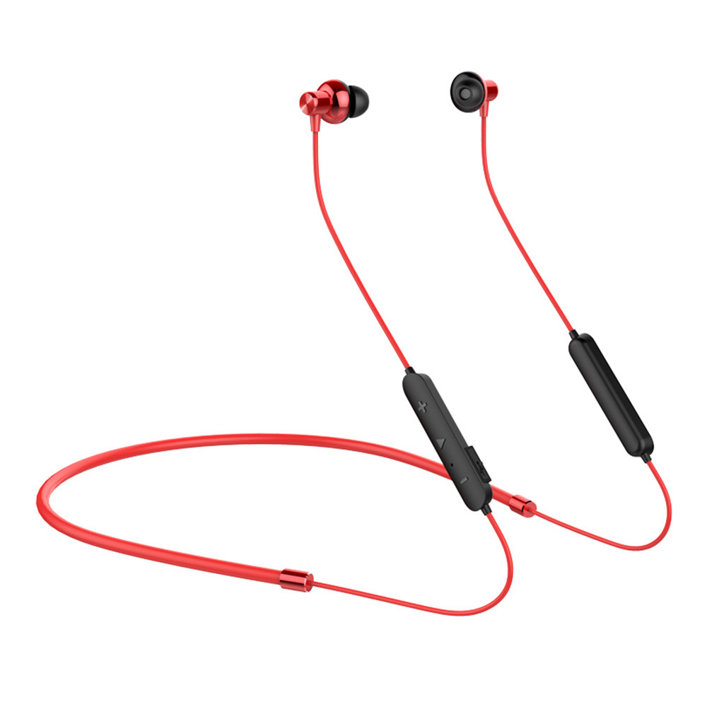 

OVEVO X10 Bluetooth 4.2 Sports Wired Earphone 90mAh HIFI Sound Anti-shedding - Black and Red