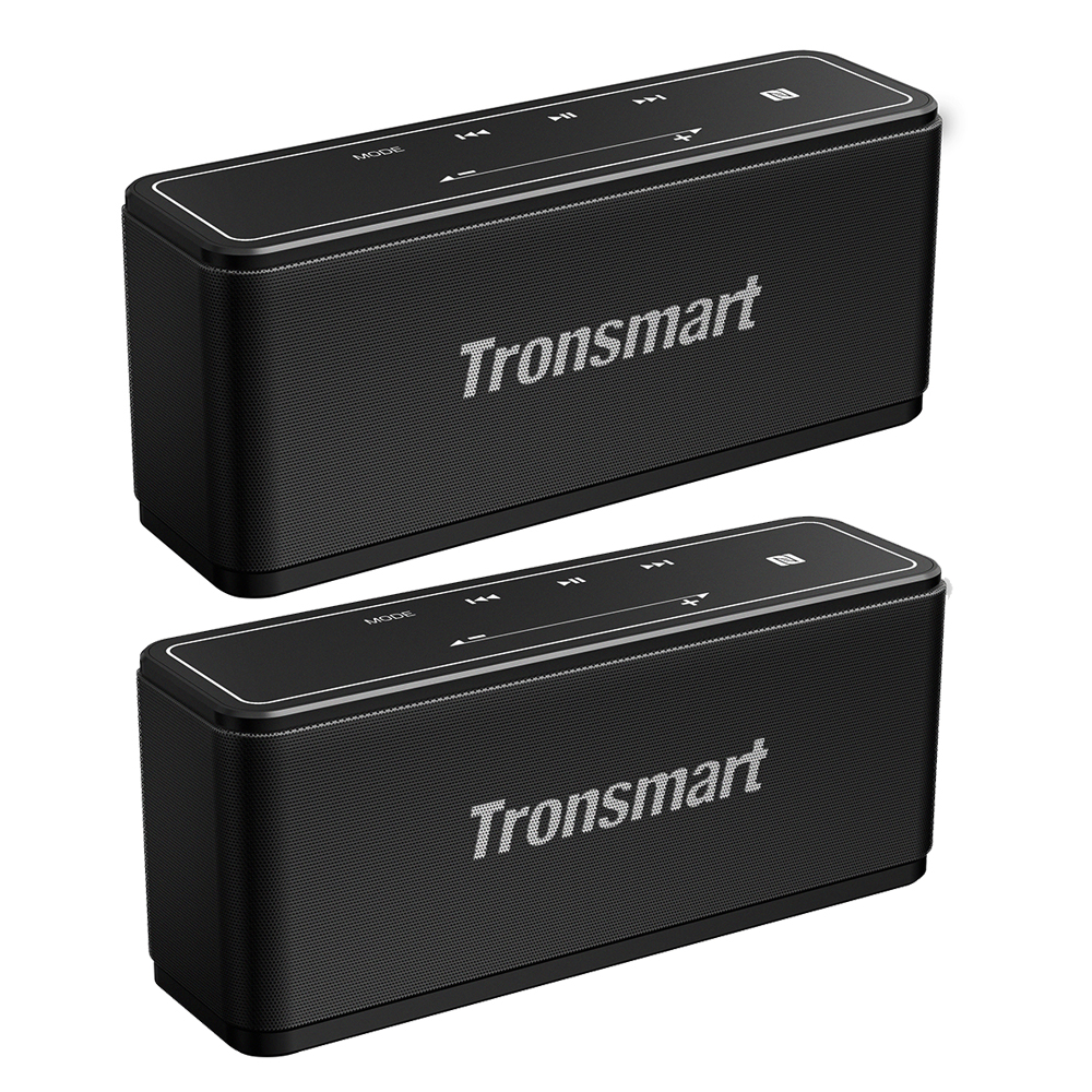 [חבילות 2] Tronsmart Element Mega SoundPulse ™ Bluetooth רמקול 5.0 עם פלט מרבי חזק 40W 3D סאונד דיגיטלי TWS בקרת מגע אינטואיטיבית - שחור