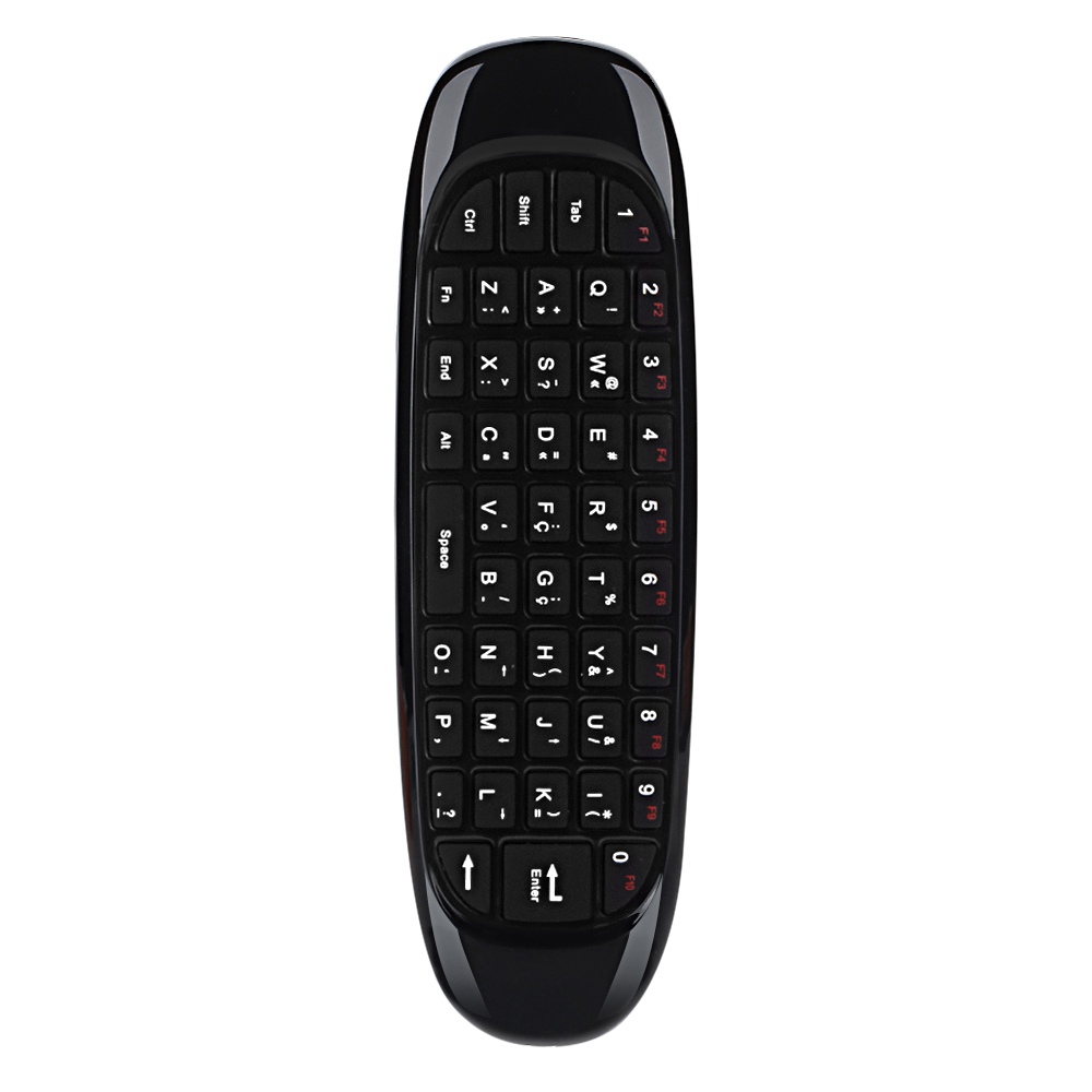 

C120 Portuguese Version 6-Axis Gyro 2.4G Wireless Air Mouse QWERTY Keyboard for Android/Windows/Mac OS/Linux Systems - Black