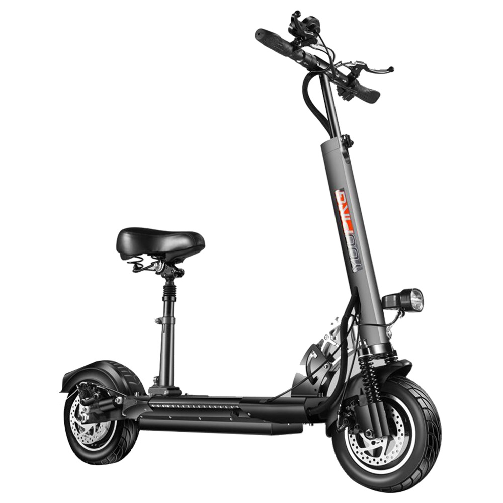 

YOUPING Q02 Folding Electric Scooter 36V/10.4Ah Battery 10 Inch Tire Containing Seat - Black