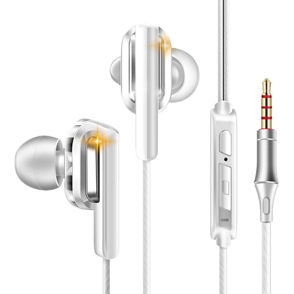 

QKZ CK3 Wired Earphones 4 Dynamic Unit In-Ear Bass Stereo With Microphone - White