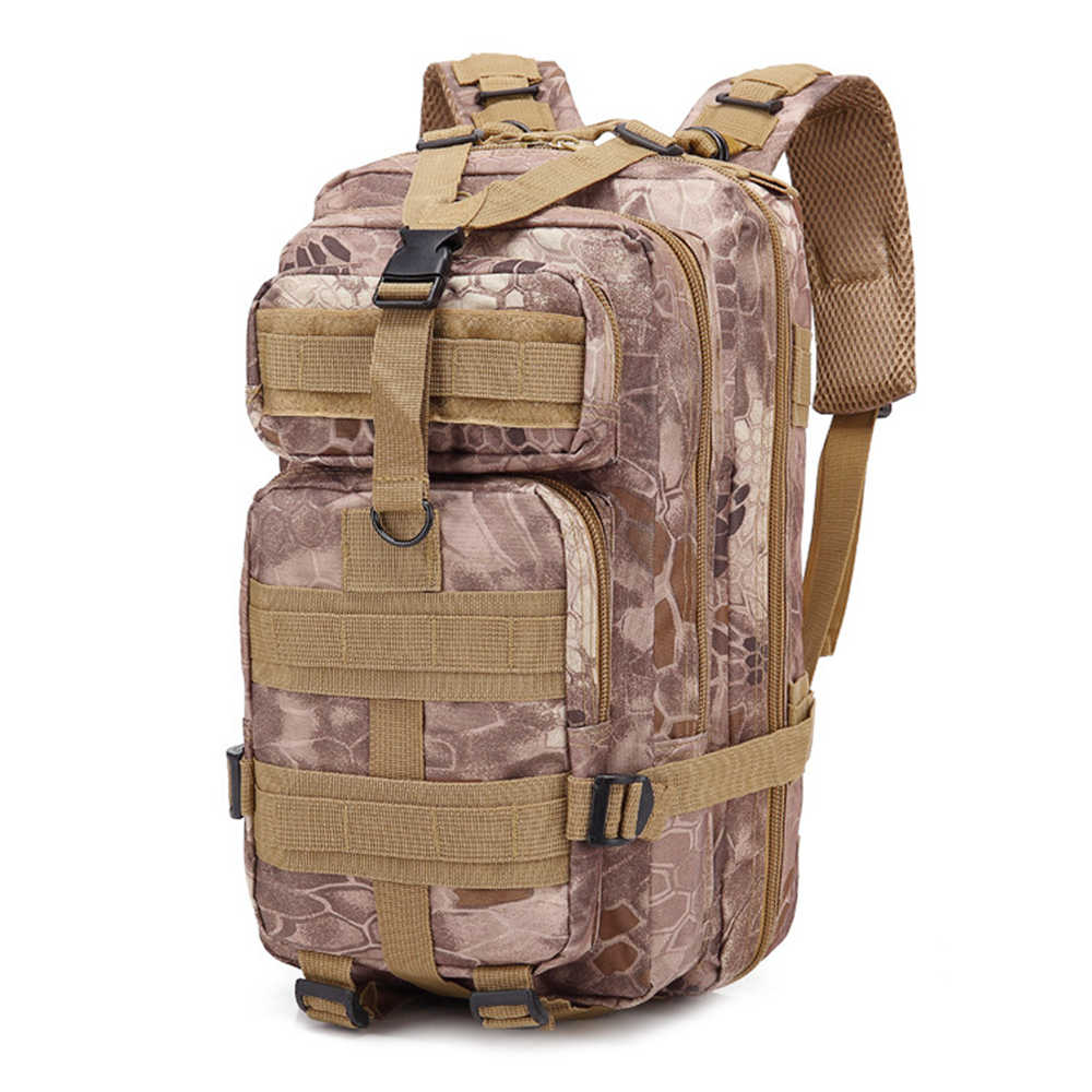 

Multi-functional Sports Backpack 30L 3P Military Backpack For Camping Traveling Hiking Trekking - Python Khaki