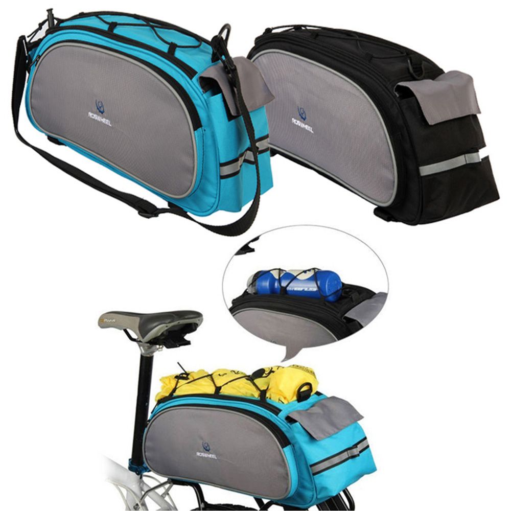 ROSWHEEL 14541 Cycling Rear Seat Rack Trunk Bag 13L Black