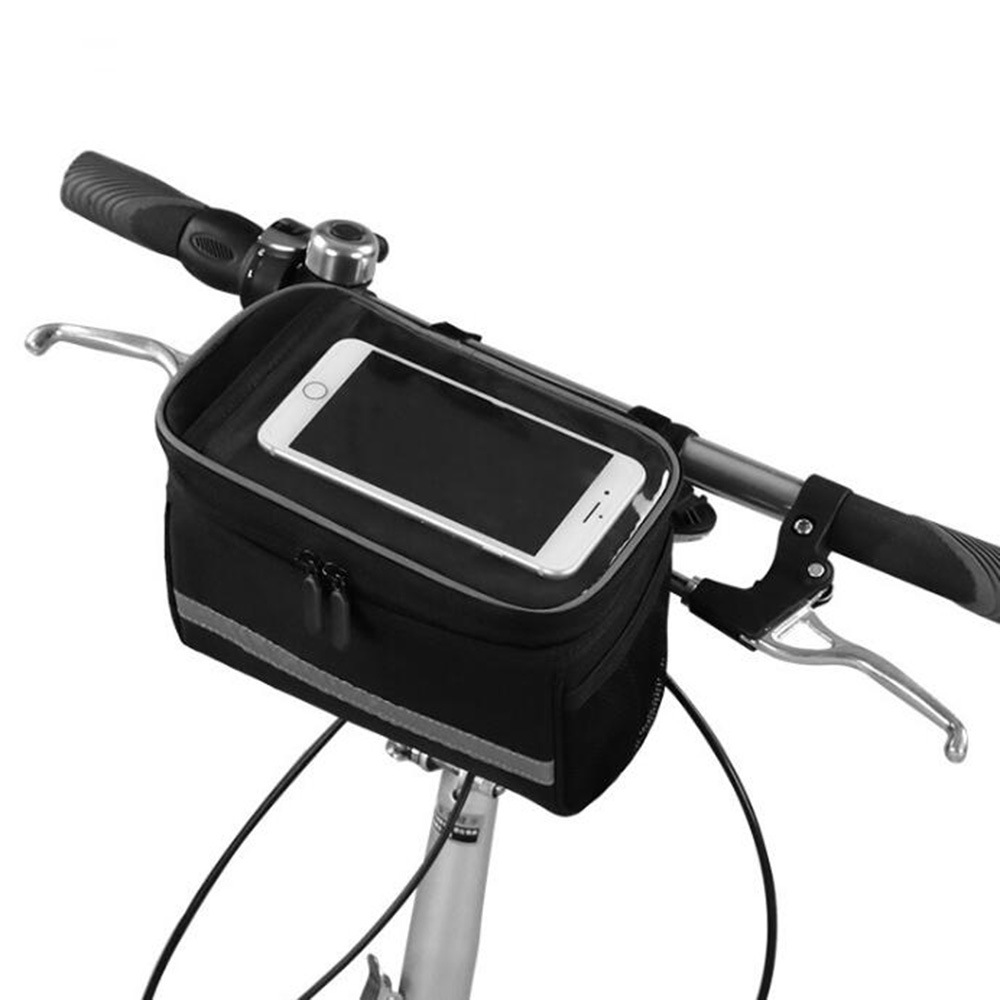 

Bicycle Front Trailer Bag E-scooter Handlebar Bag - Black