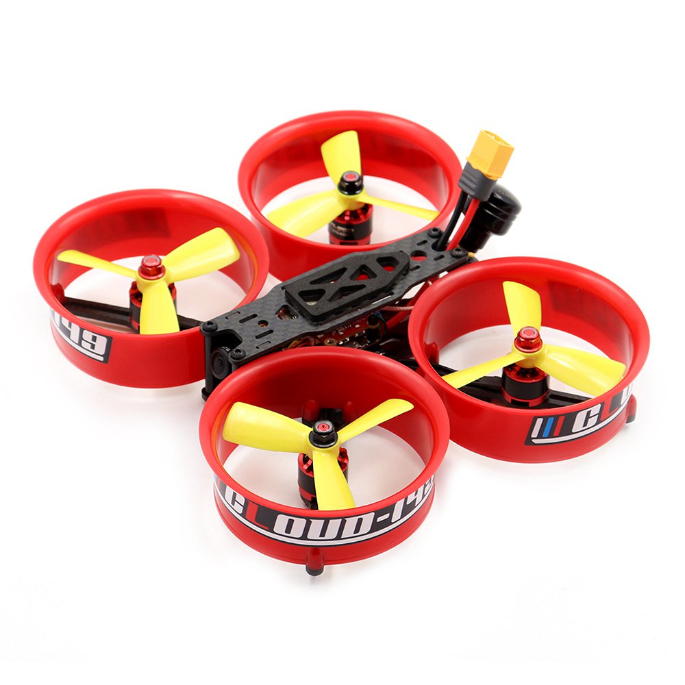 

Reptile Cloud-149 149mm 3Inch X-type Division FPV Racing RC Drone MINI F4 20A 4IN1 ESC 5.8G 40CH 500mW VTX PNP - Red