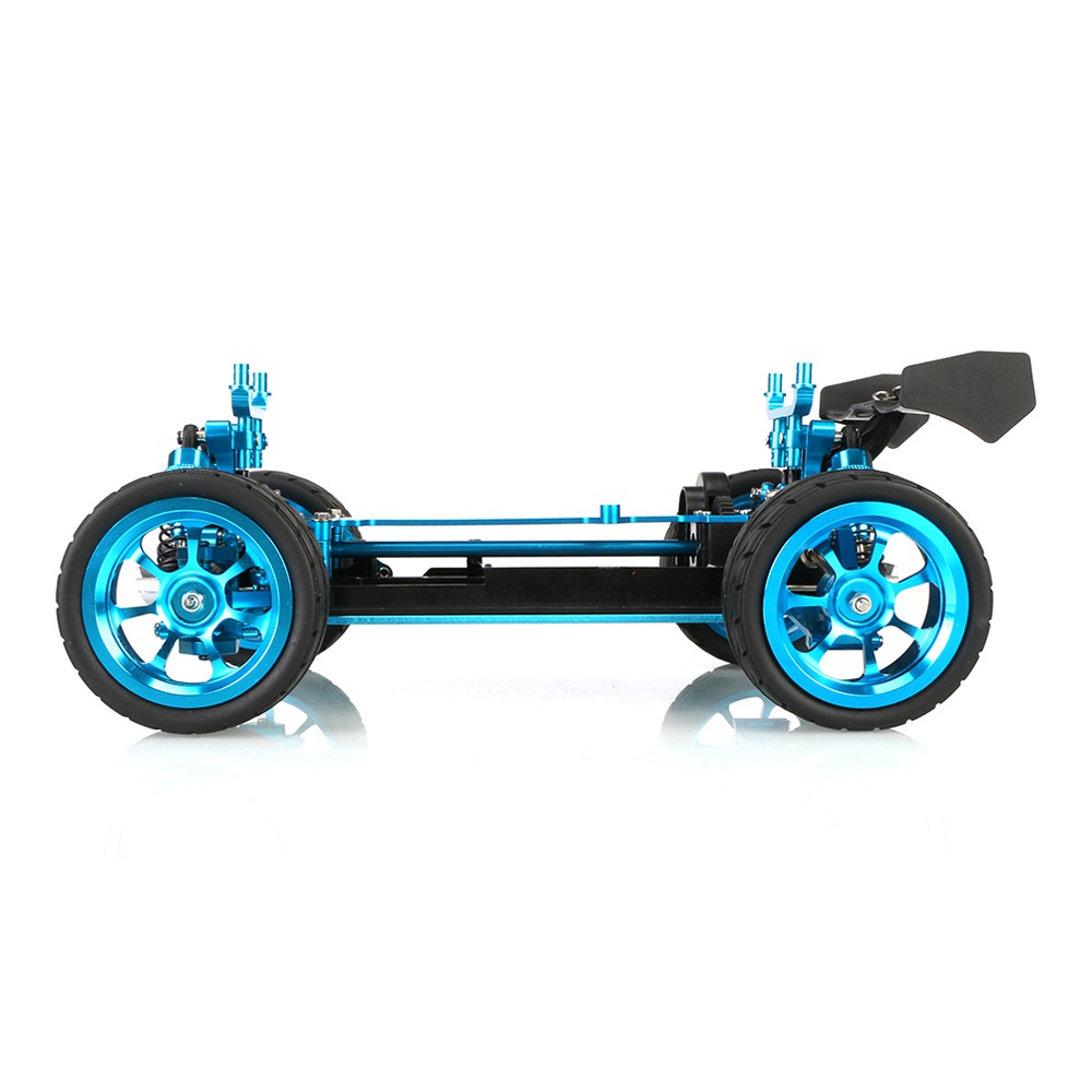 Upgrade Full Metal Chassis Wltoys RC Vehicle Car Model Parts Kit Blue