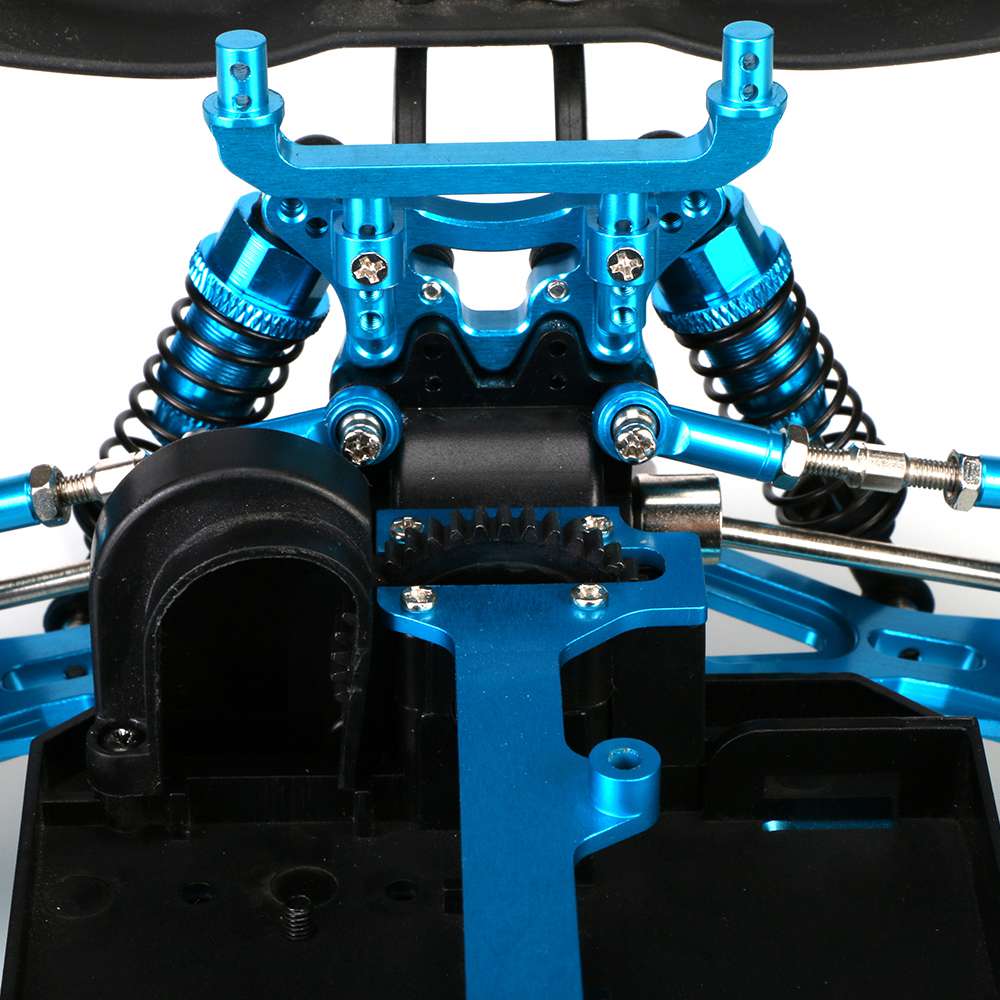 Upgrade Full Metal Chassis Wltoys RC Vehicle Car Model Parts Kit Blue