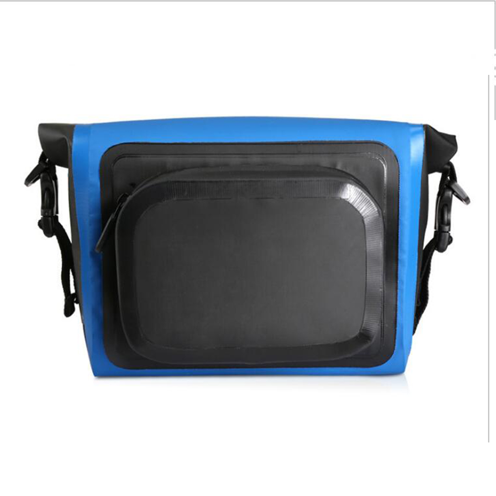 

Waterproof Bicycle Front Bag Handlebar Front Tube Bag Large Capacity - Blue