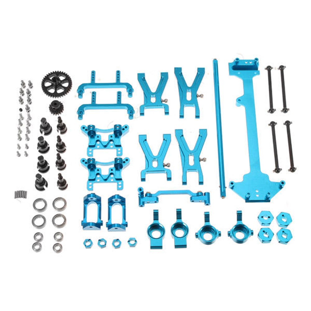 

WLtoys 1/18 A949 A959 A969 A979 K929 High-speed Off-road RC Car Upgraded Metal Parts Kit - Blue