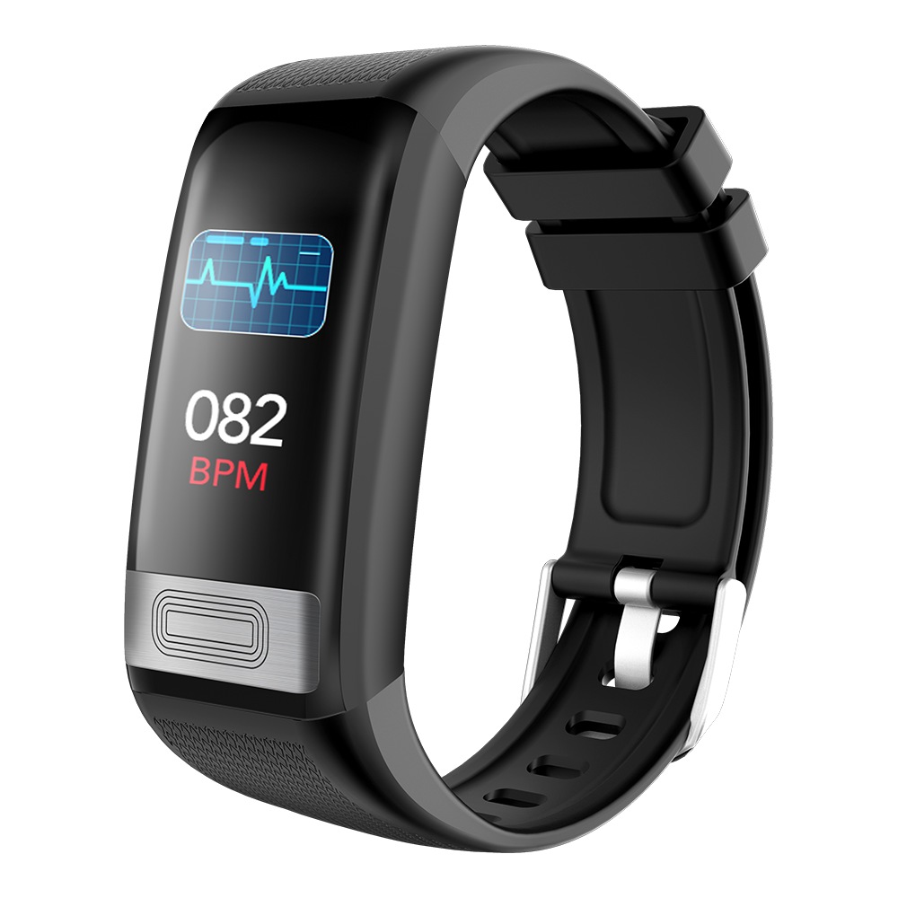 

Makibes C20S Smart Bracelet Blood Oxygen Blood Pressure Monitor 1.14 Inch LCD Color Touch Screen IP67 Water Resistant Heart Rate Wristband - Black