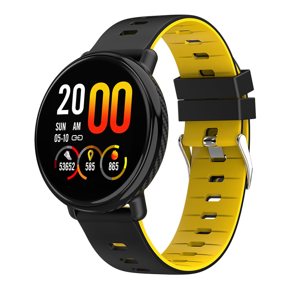 

Makibes K1 Smartwatch 1.3 Inch Round IPS Screen Multi-sport Functions IP68 Water Resistant Heart Rate Blood Pressure Monitor - Yellow