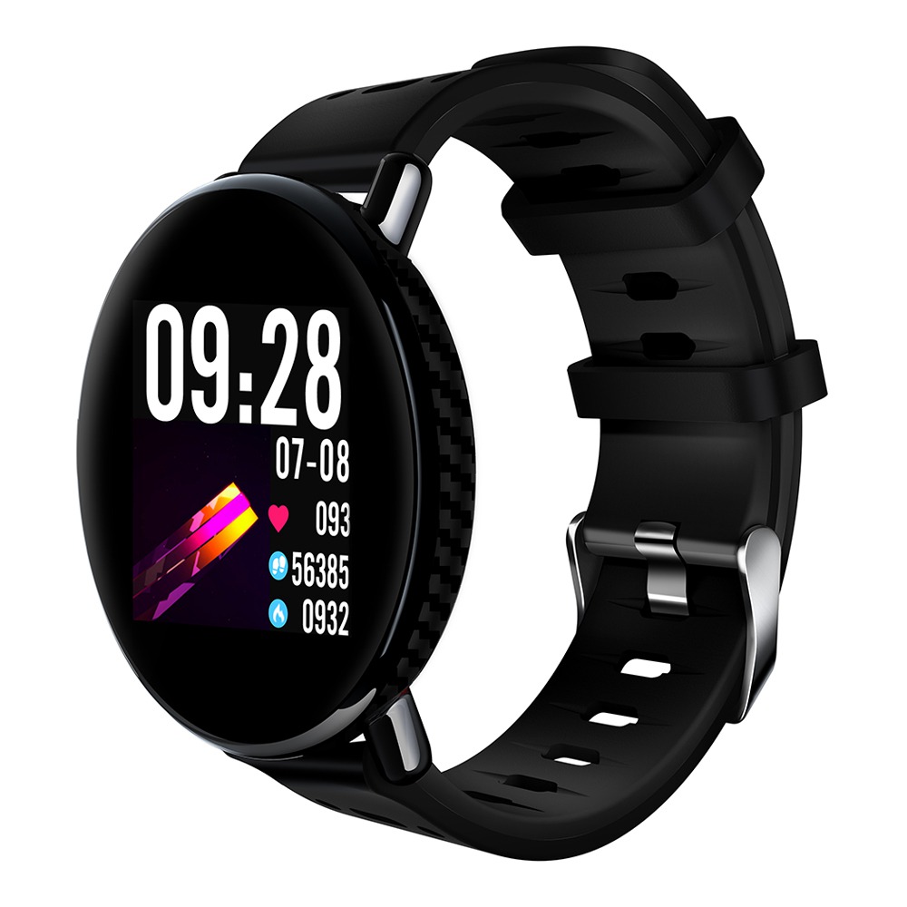 

Makibes K1 Smartwatch 1.3 Inch Round IPS Screen Multi-sport Functions IP68 Water Resistant Heart Rate Blood Pressure Monitor - Black