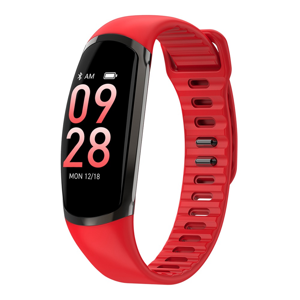 

Makibes R16 Smart Bracelet 0.96 Inches Colorful LCD Screen IP67 Water Resistant Heart Rate Blood Pressure Monitor Fitness Tracker Silicone Strap - Red