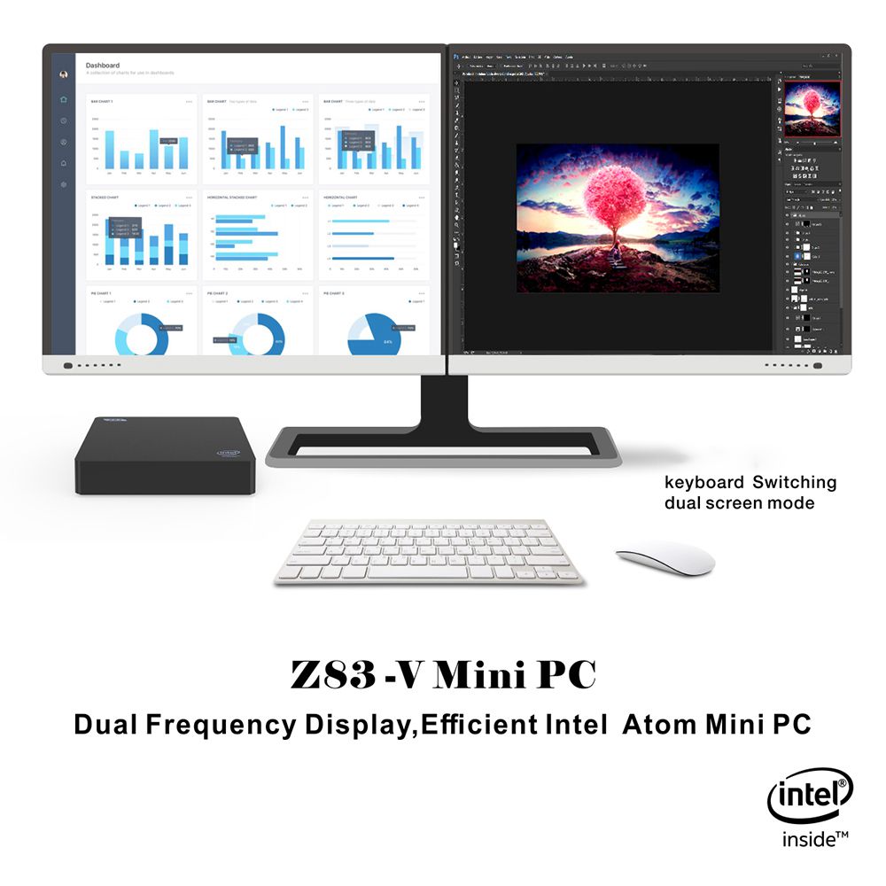 Z83V Windows 10 Intel Atom X5 Z8350 MINI PC 4GB/64GB