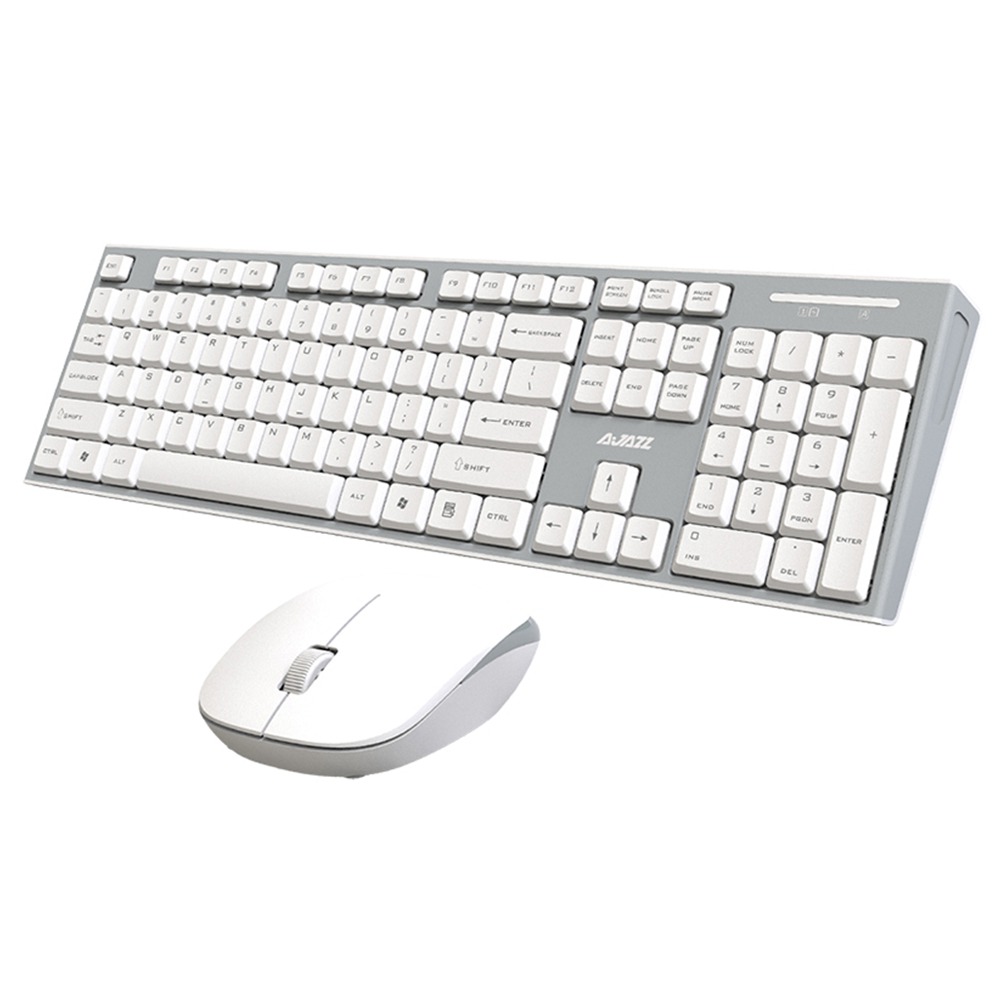 

Ajazz A2080i Wireless Keyboard Mouse Set Mute Lightweight Waterproof Portable - White