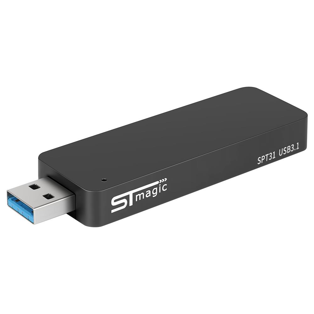 

STmagic SPT31 128GB Mini Portable M.2 SSD USB3.1 Solid State Drive Read Speed 500MB/s - Gray