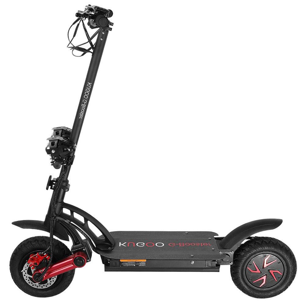 KUGOO G-Booster Folding Electric Scooter 10 Inch Tires 2*800W Dual Motors 3 Speed Modes Max 55Km/h Speed 48V 23AH Battery for 85KM Range Max Load 120KG Dual Disc Brakes with Seat - Black