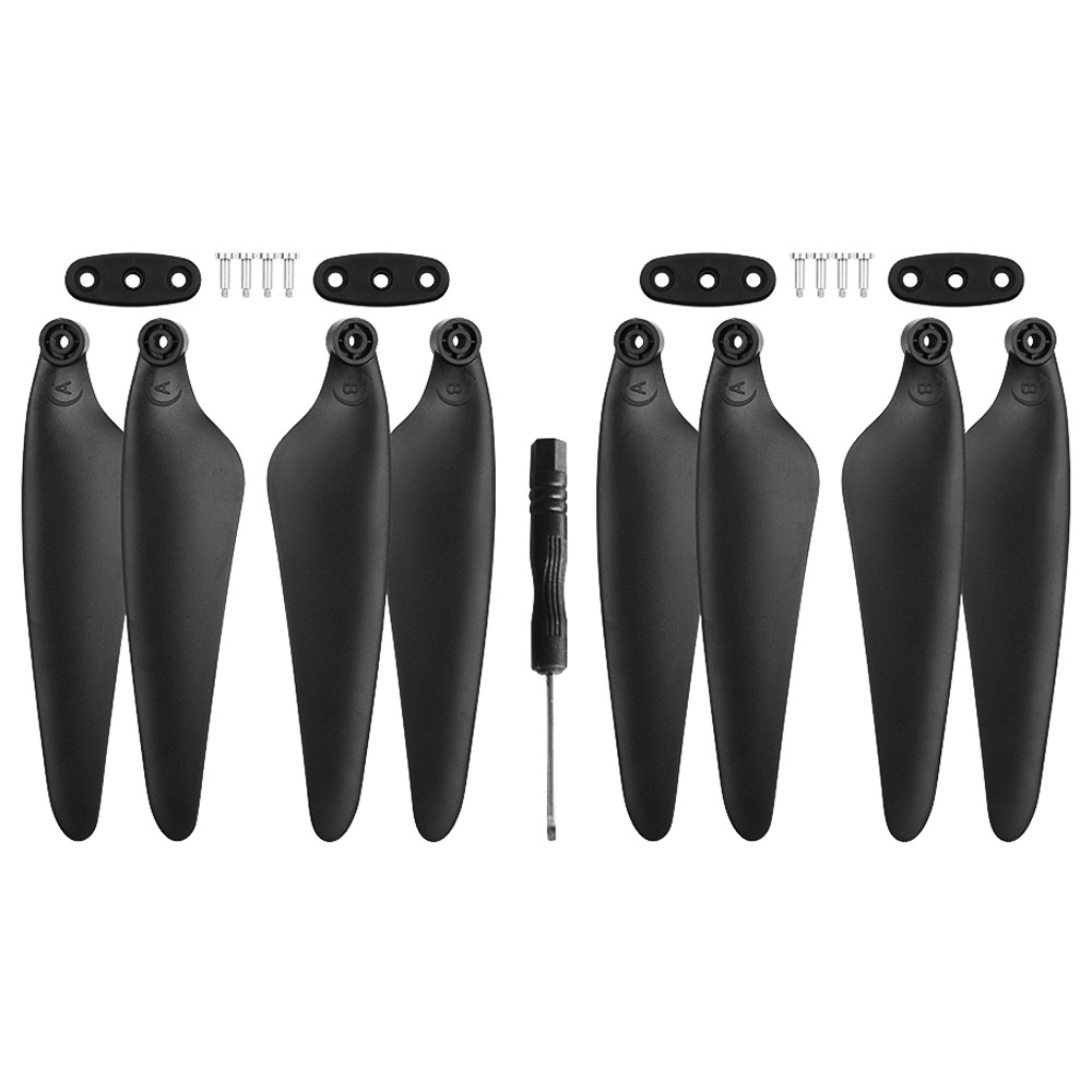 

2Pair Quick Release Foldable CW CCW Propeller Screwdriver Spare Parts Set For Hubsan H117S Zino RC Drone - Black