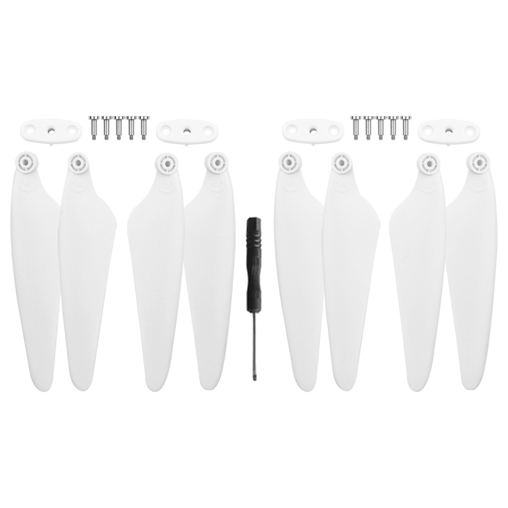 

2Pair Quick Release Foldable CW CCW Propeller Screwdriver Spare Parts Set For Hubsan H117S Zino RC Drone - White