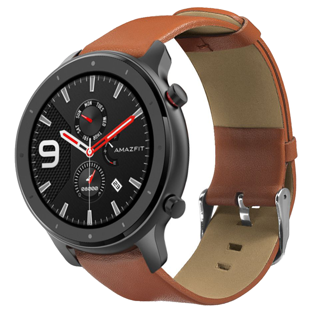 

Replacement Strap For Huami Amazfit GTR 47MM Genuine Leather Version - Brown