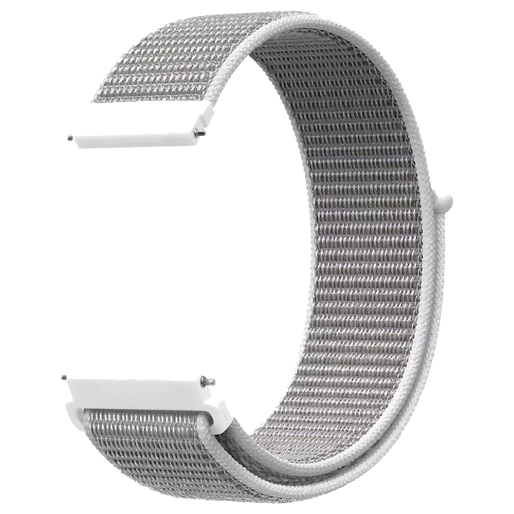 

Replacement Watch Band for Huami Amazfit GTR 47MM Loop Nylon Canvas Strap - White