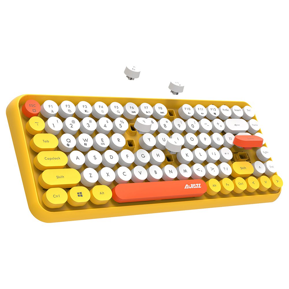 Ajazz 380i Bluetooth Wireless Keyboard Yellow