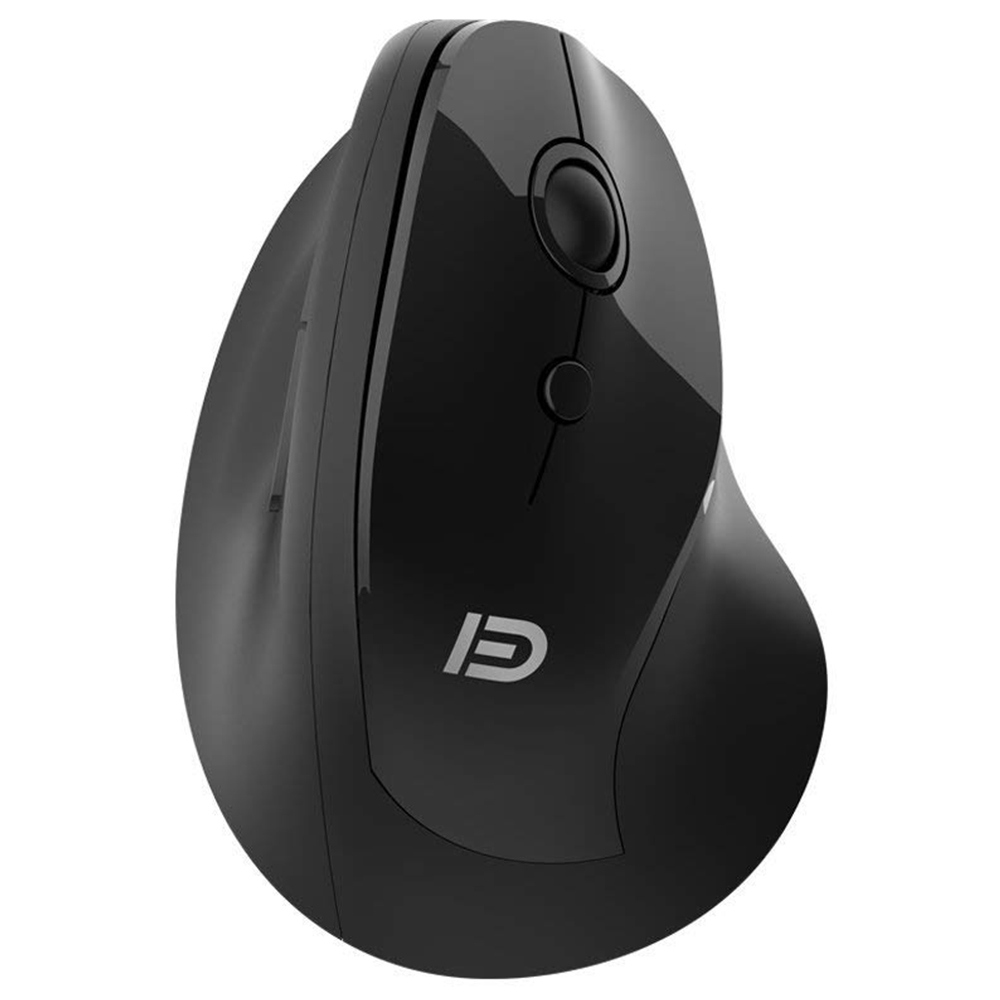 

FD i887 Wireless Vertical Mouse 6 Buttons Adjustable 1600 DPI Optical Right Hand Mouse - Black