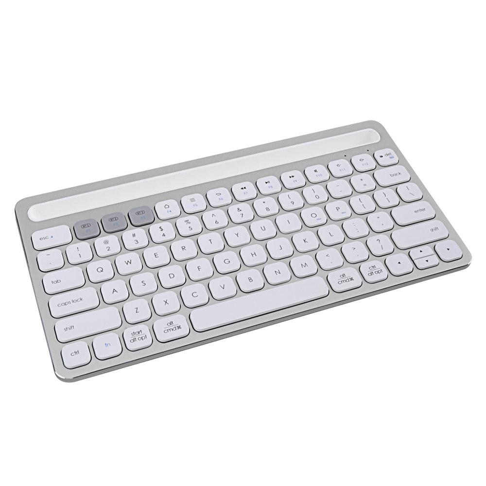 

FD ik8500 Portable Wireless Bluetooth Keyboard Ultra Slim Mute Metal Panel 78 Keys - Sliver