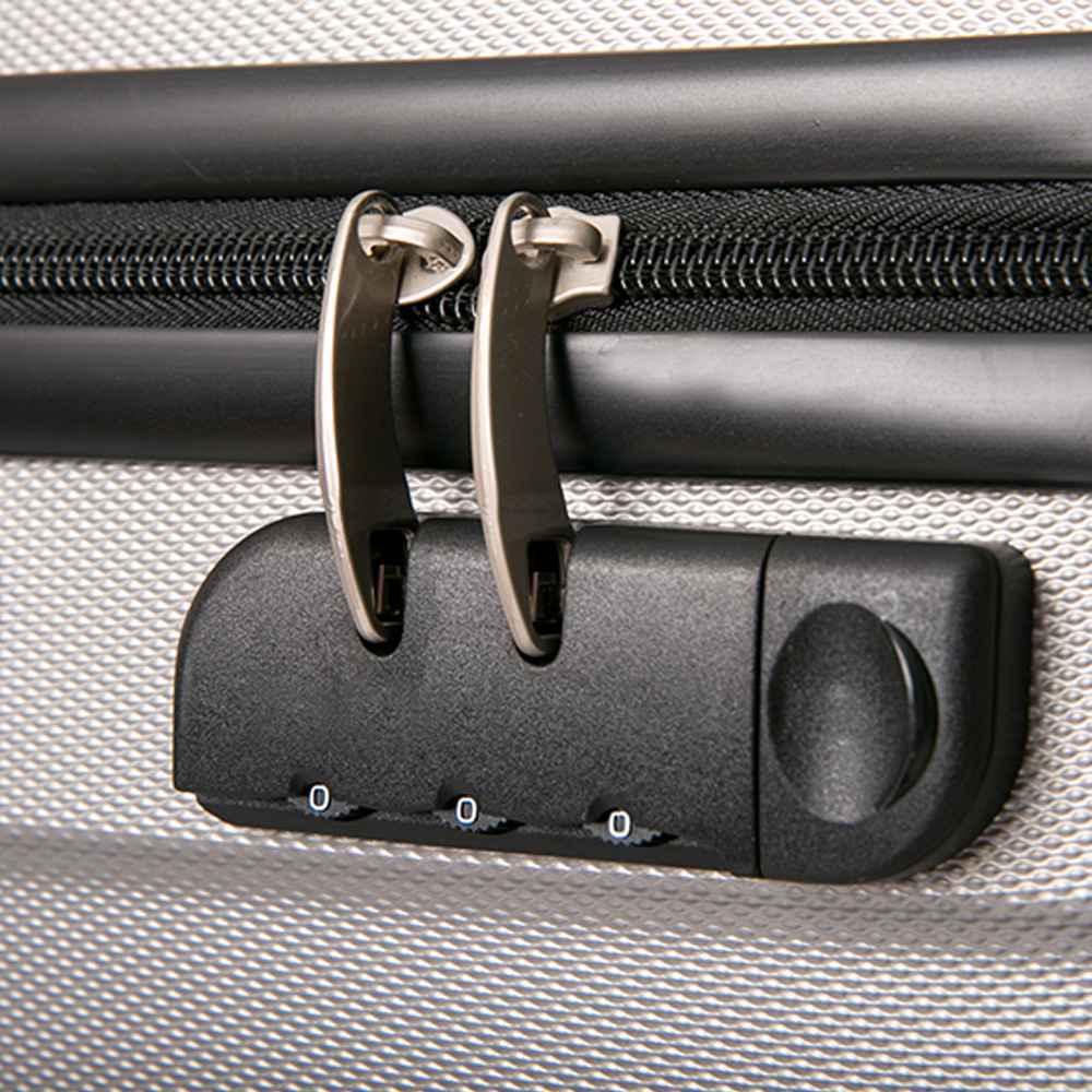 3PCS Fliex Hard Shell Travel Cases Trolley Luggages Silver