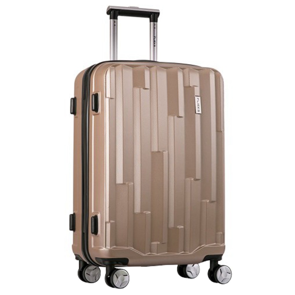 Fliex Hard Shell Travel Cases Trolley Luggages 24 Inch Champagne