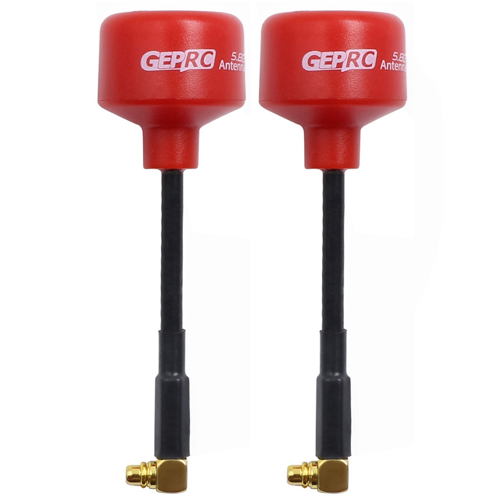 

2PCS Geprc Momoda 5.8G 2dBi RHCP MMCX90 FPV Antenna For FPV Goggles Monitor Racing Drone - RED