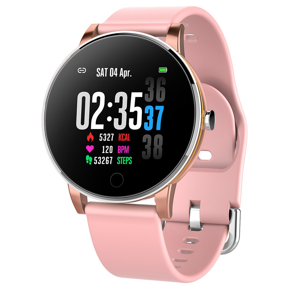 

Makibes Y9 Smart Watch 1.3 Inch Real-time Heart Rate Blood Oxygen Blood Pressure Monitor Silicone Strap - Pink