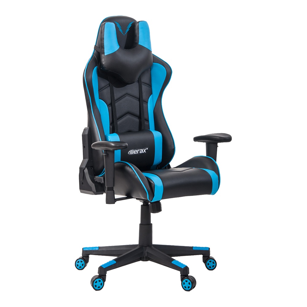 Merax U-Knight Series Racing Style Gaming Chair Ergonomic High Back PU Leather - Blue