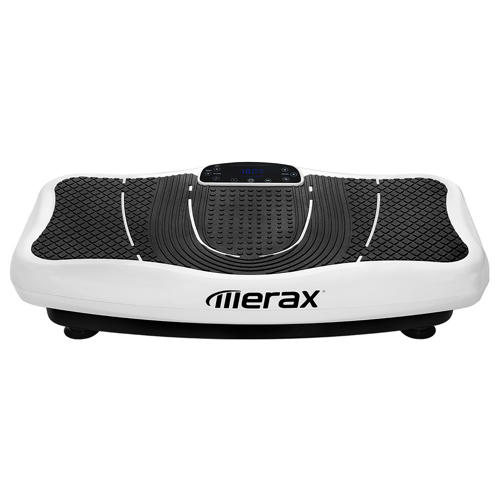 Merax Vibration Trainer Trainer Fitness Machine 2D professionale Vibrazione Wipp con altoparlante Bluetooth - Bianco