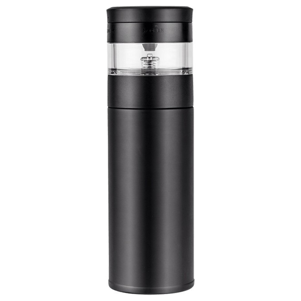

Pinztea Tea Water Separation Thermos Cup Automatic Water Locking Leakproof Trian Filter Tea Compartment - Black