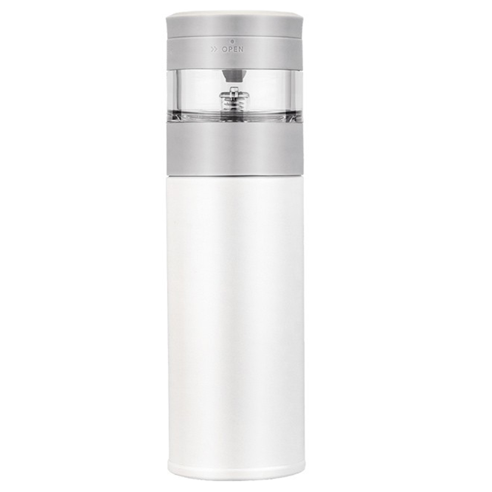 

Pinztea Tea Water Separation Thermos Cup Automatic Water Locking Leakproof Trian Filter Tea Compartment - White