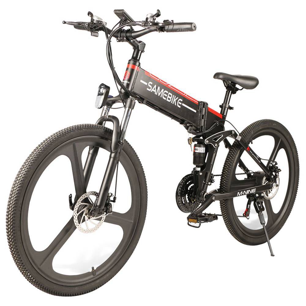 Samebike LO26 Smart Folding Electric Moped Bike 350W Motor 10.4Ah Battery Max 35km/h 26 Inch Tire - Black