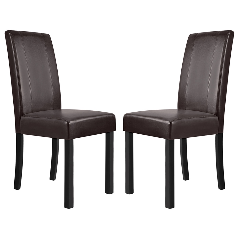 Faux Leather High Back Dining Chairs, Black Faux Leather High Back Dining Chairs